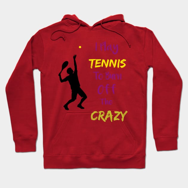 tennis player funny tennis lover Hoodie by Duodesign